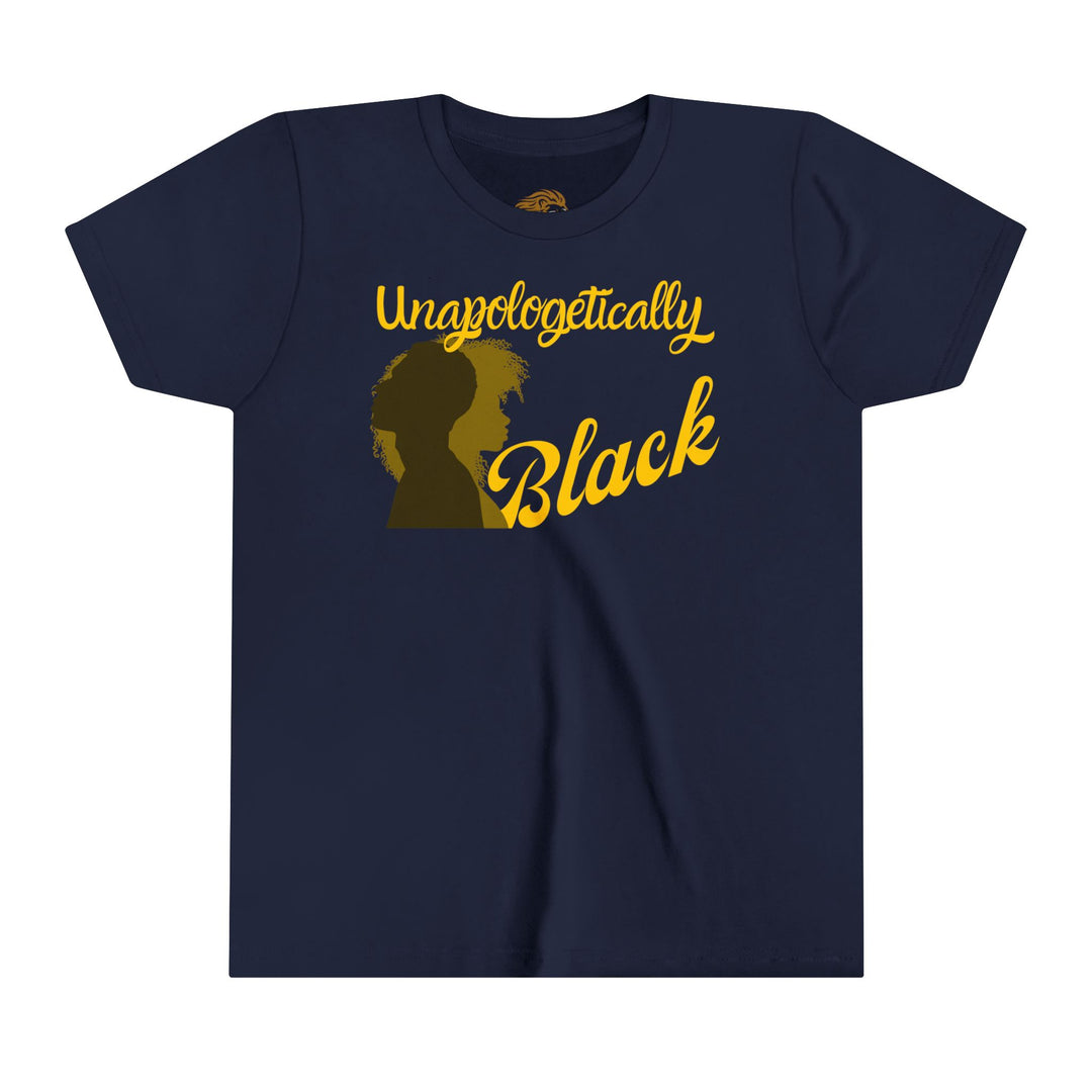 Unapologetically Black youth tee showcasing pride - Empower youths with this bold statement piece for empowerment.