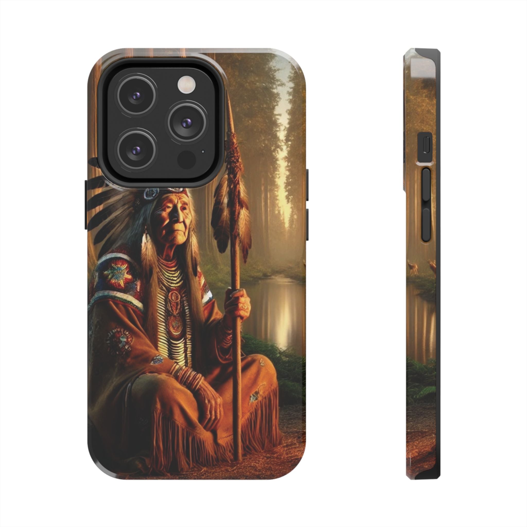 Native American Elder Tough Phone Case – Indigenous Warrior Wisdom for iPhone & Samsung