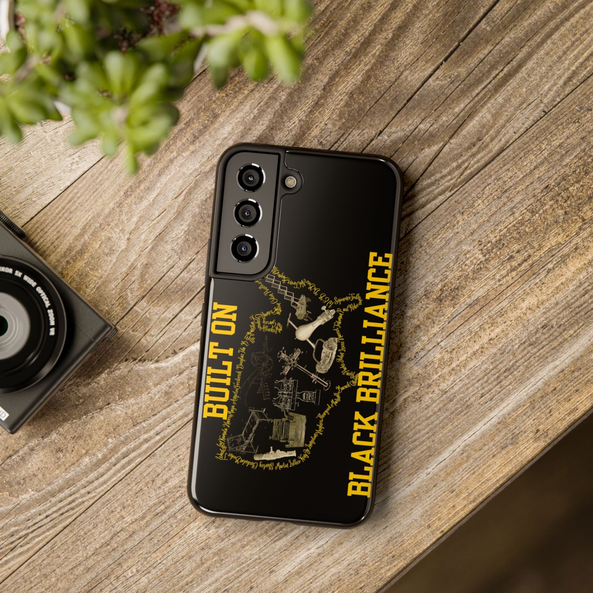 Built on Black Excellence Tough Phone Case – Melanin Magic Power Statement | iPhone & Samsung