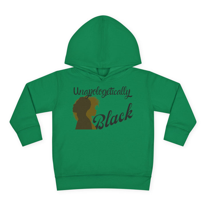 Unapologetically Black toddler hoodie showcasing unity and pride