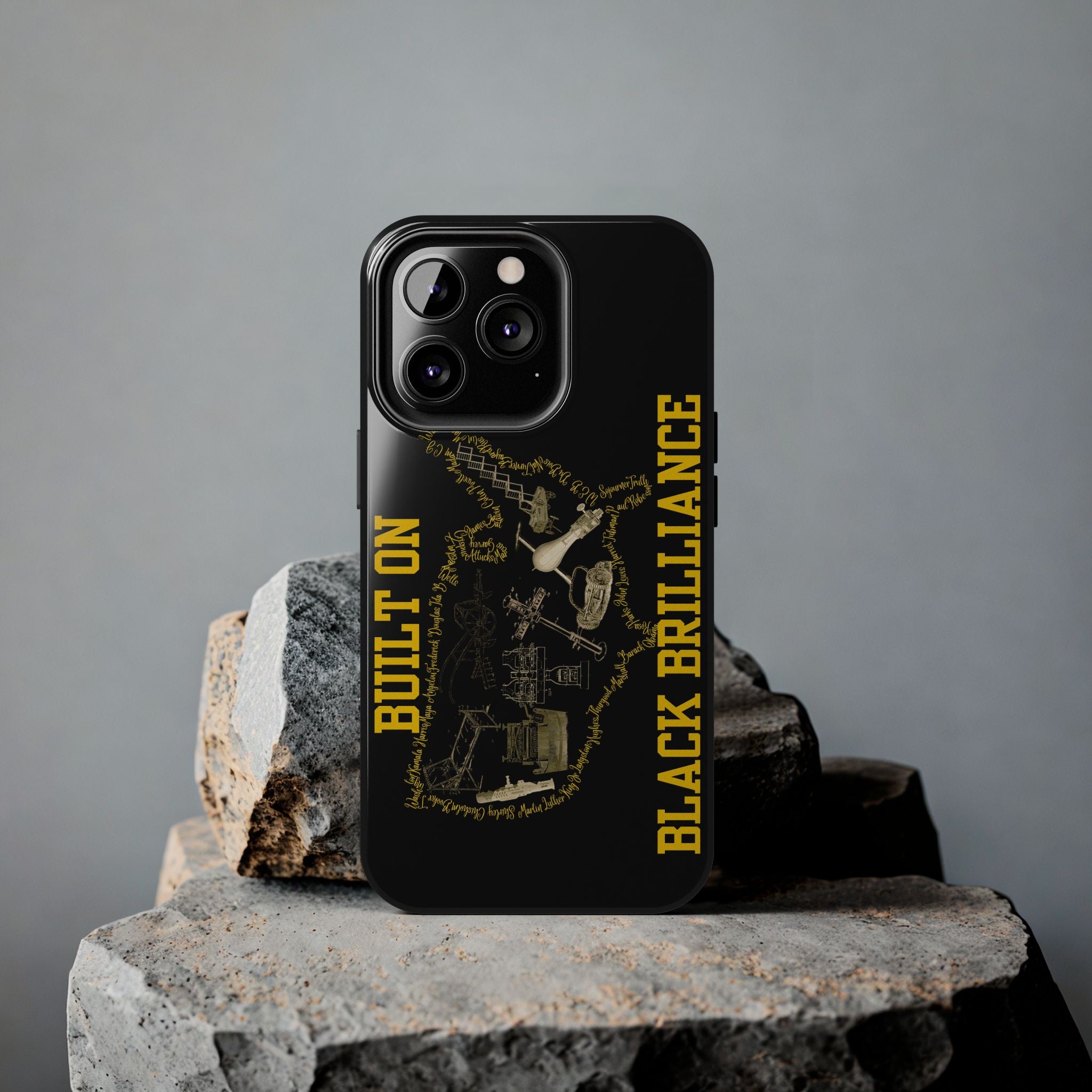 Built on Black Excellence Tough Phone Case – Melanin Magic Power Statement | iPhone & Samsung
