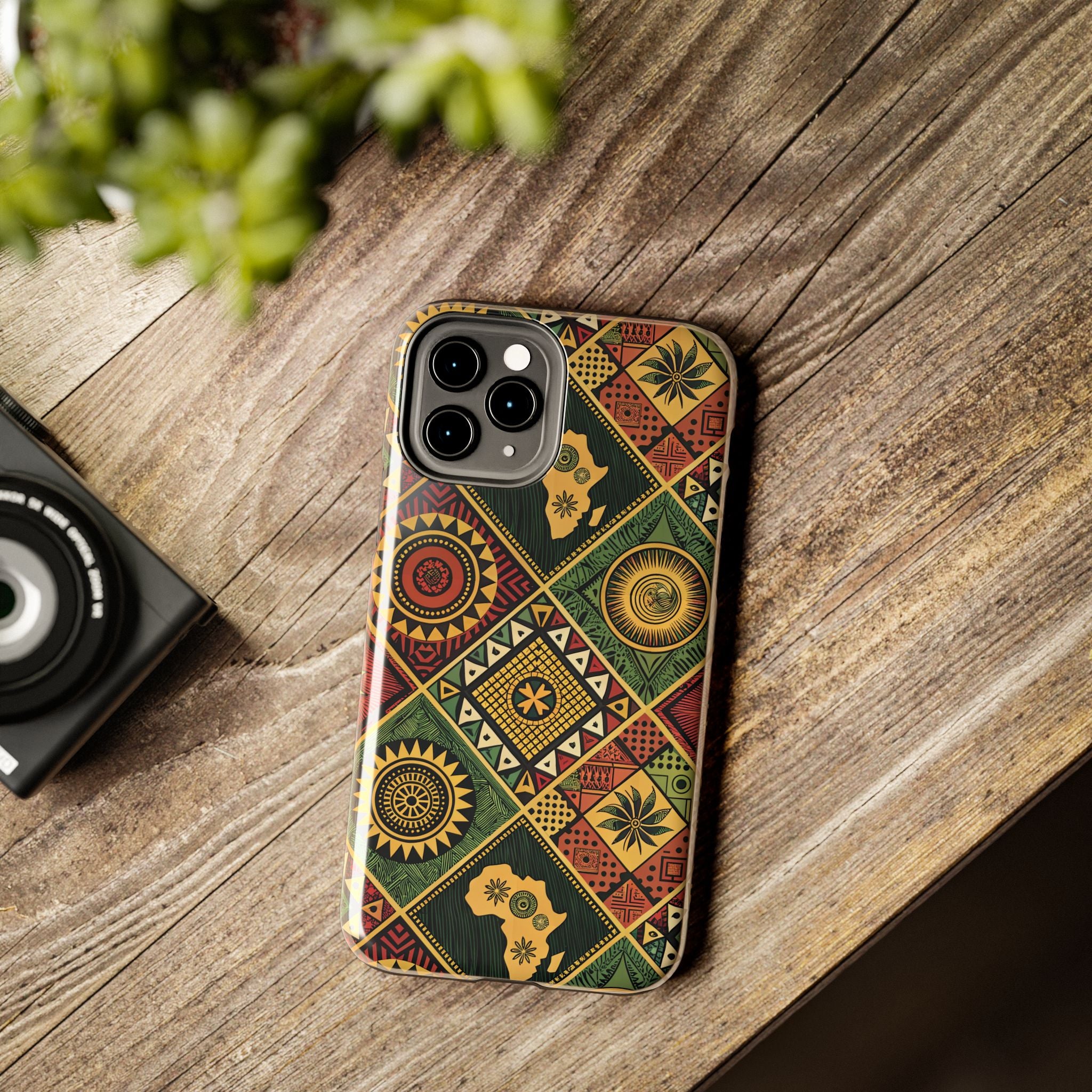 Afrocentric Tribal Pattern Tough Phone Case – African Heritage Style for iPhone & Samsung