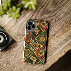 Afrocentric Tribal Pattern Tough Phone Case – African Heritage Style for iPhone & Samsung