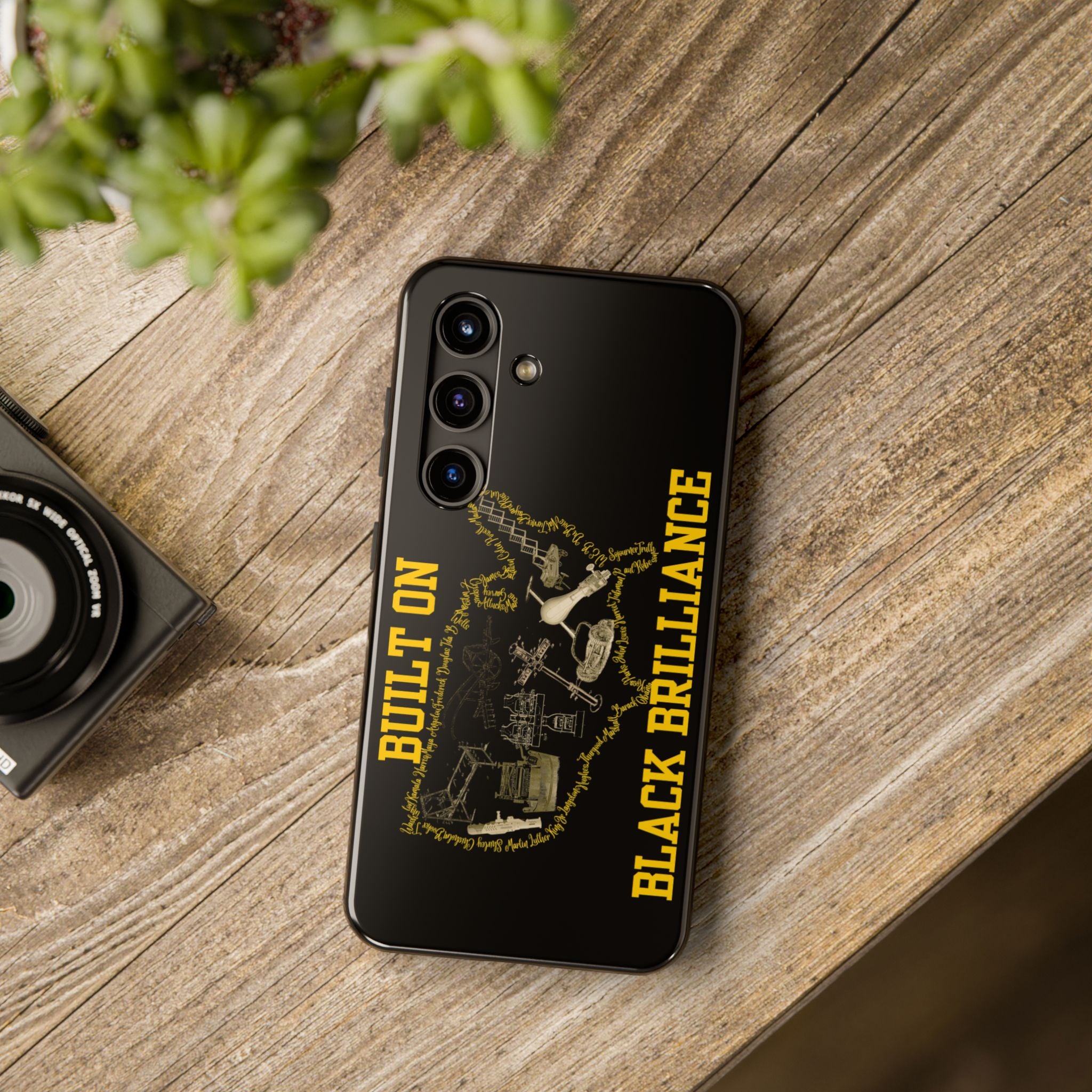 Built on Black Excellence Tough Phone Case – Melanin Magic Power Statement | iPhone & Samsung