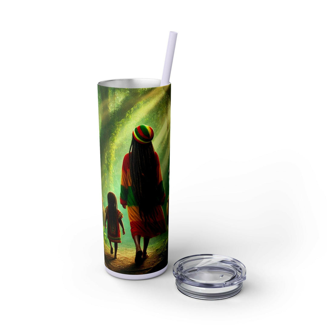 Rasta Lion Pride 20 oz Stainless Steel Tumbler | Cultural Reggae Art | Double Wall Insulated | Durable Travel Mug | Vibrant Lion Design - MKCM Modern Designs