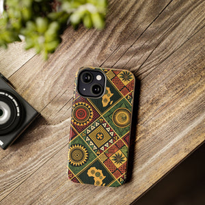 Afrocentric Tribal Pattern Tough Phone Case – African Heritage Style for iPhone & Samsung