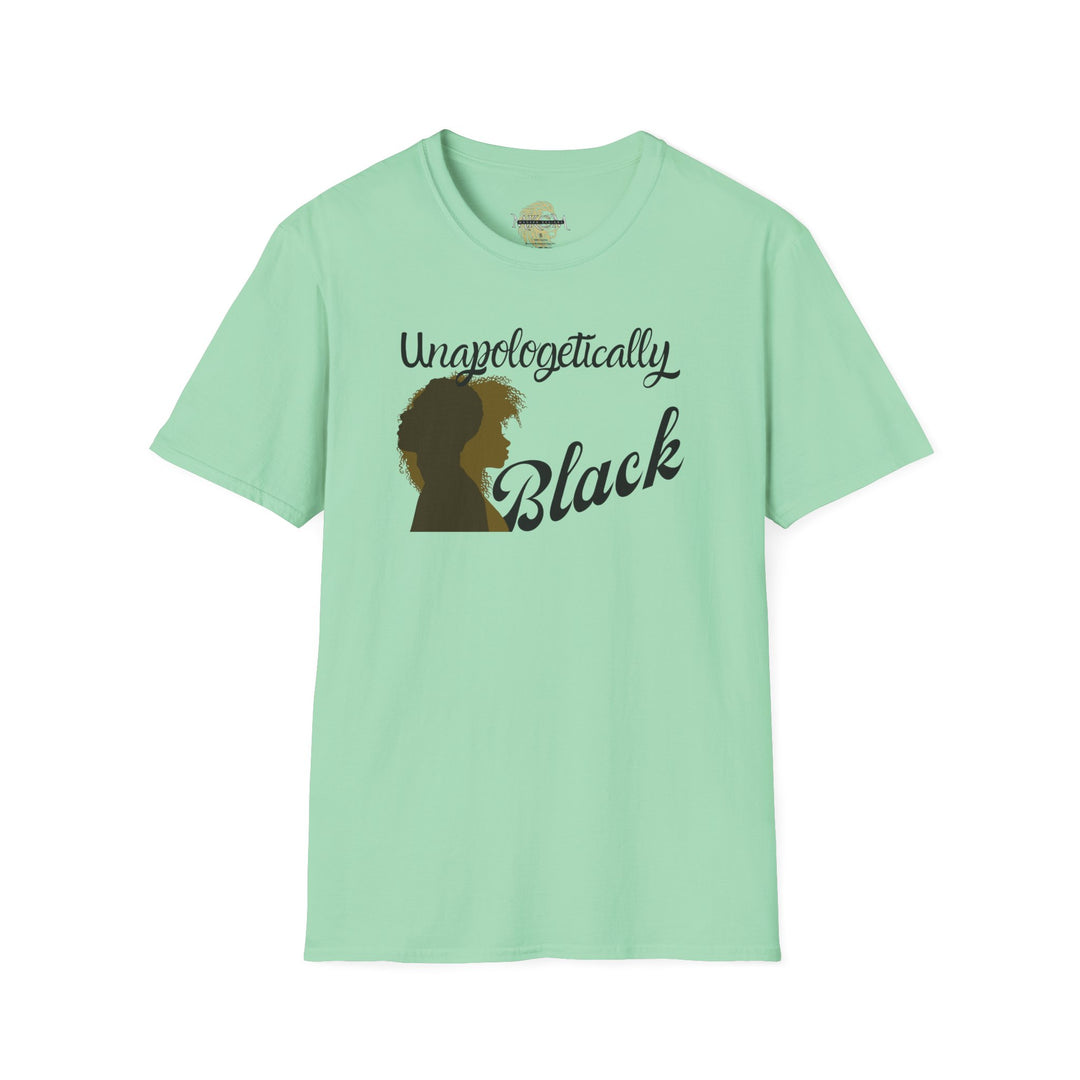 Empowerment-themed Unapologetically Black tee promoting unity and pride