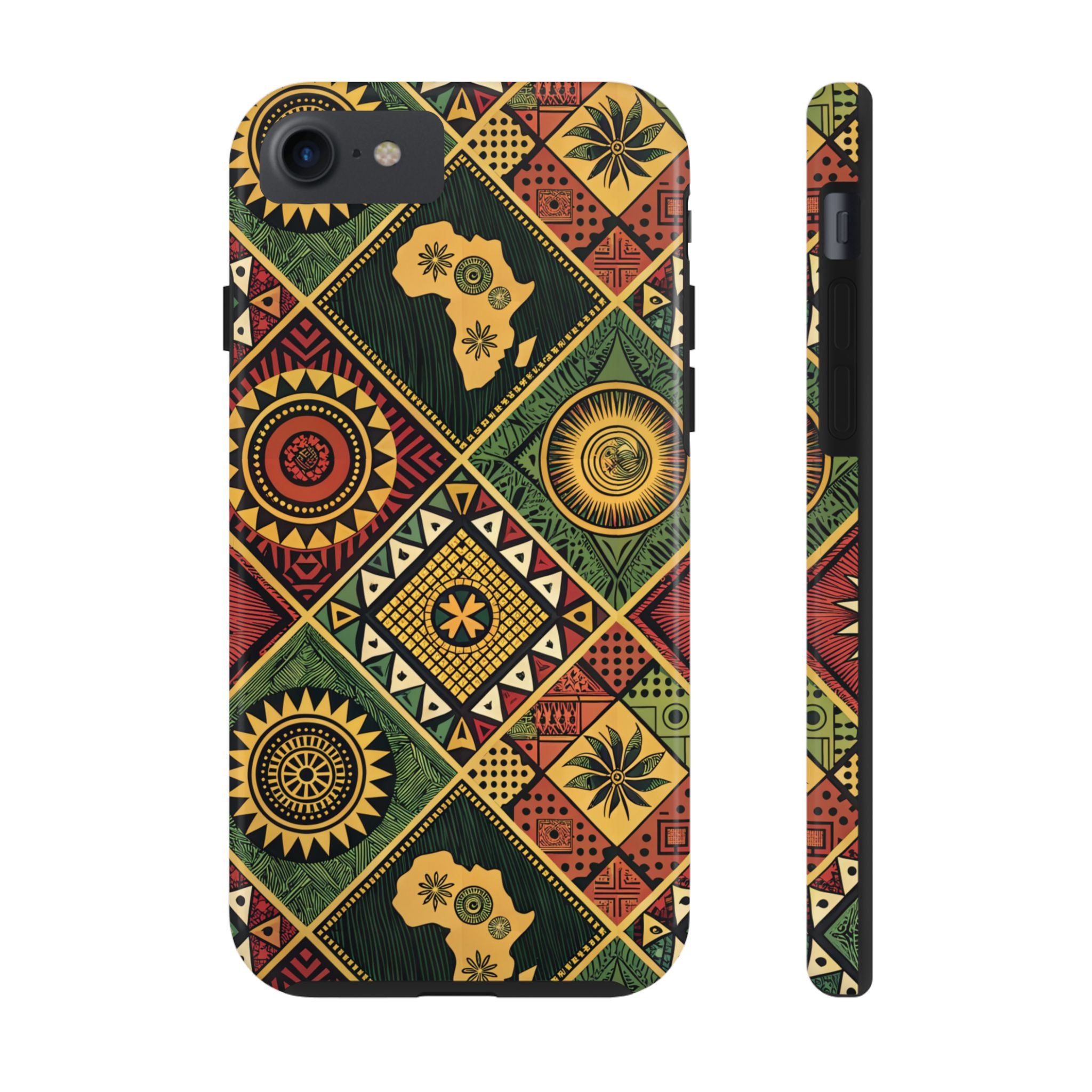 Afrocentric Tribal Pattern Tough Phone Case – African Heritage Style for iPhone & Samsung