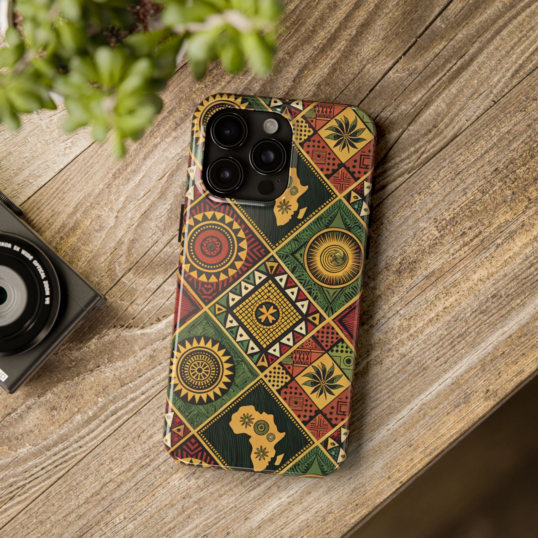 Afrocentric Tribal Pattern Tough Phone Case – African Heritage Style for iPhone & Samsung