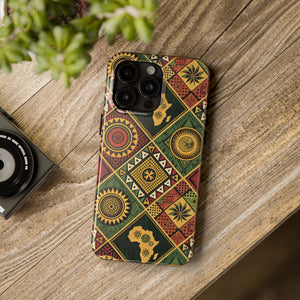 Afrocentric Tribal Pattern Tough Phone Case – African Heritage Style for iPhone & Samsung