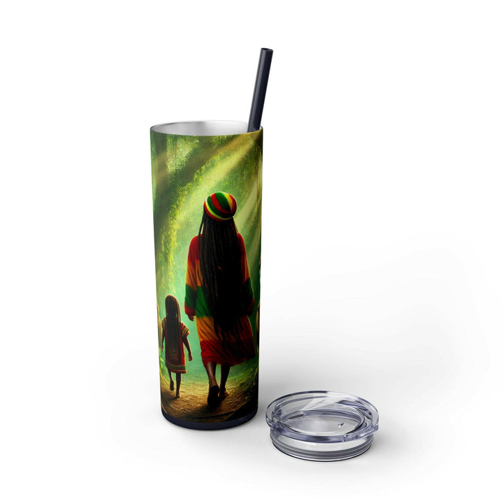 Rasta Lion Pride 20 oz Stainless Steel Tumbler | Cultural Reggae Art | Double Wall Insulated | Durable Travel Mug | Vibrant Lion Design - MKCM Modern Designs