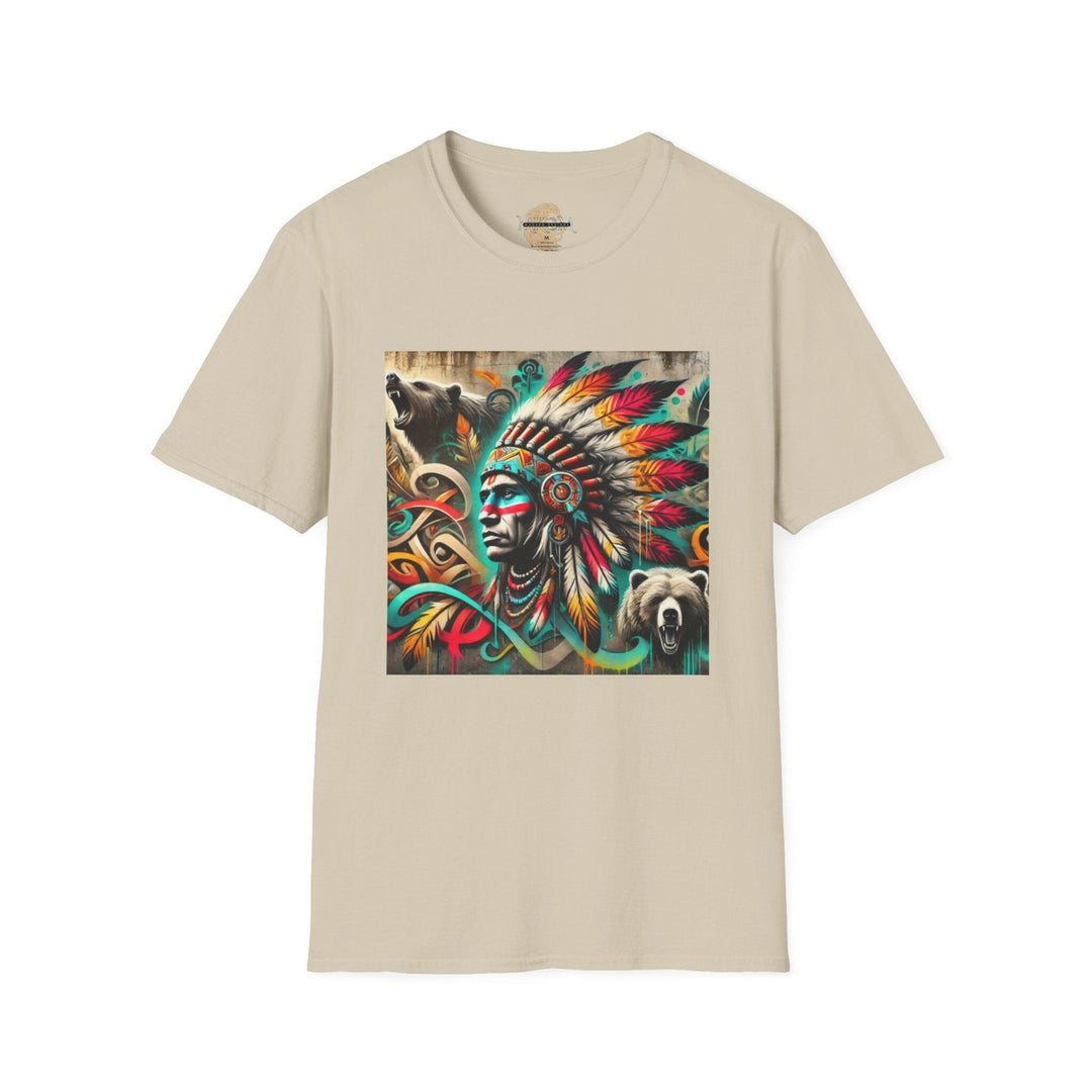 Tribal Guardian T-shirt showcasing Native Pride - SEO optimized ALT tag for online visibility