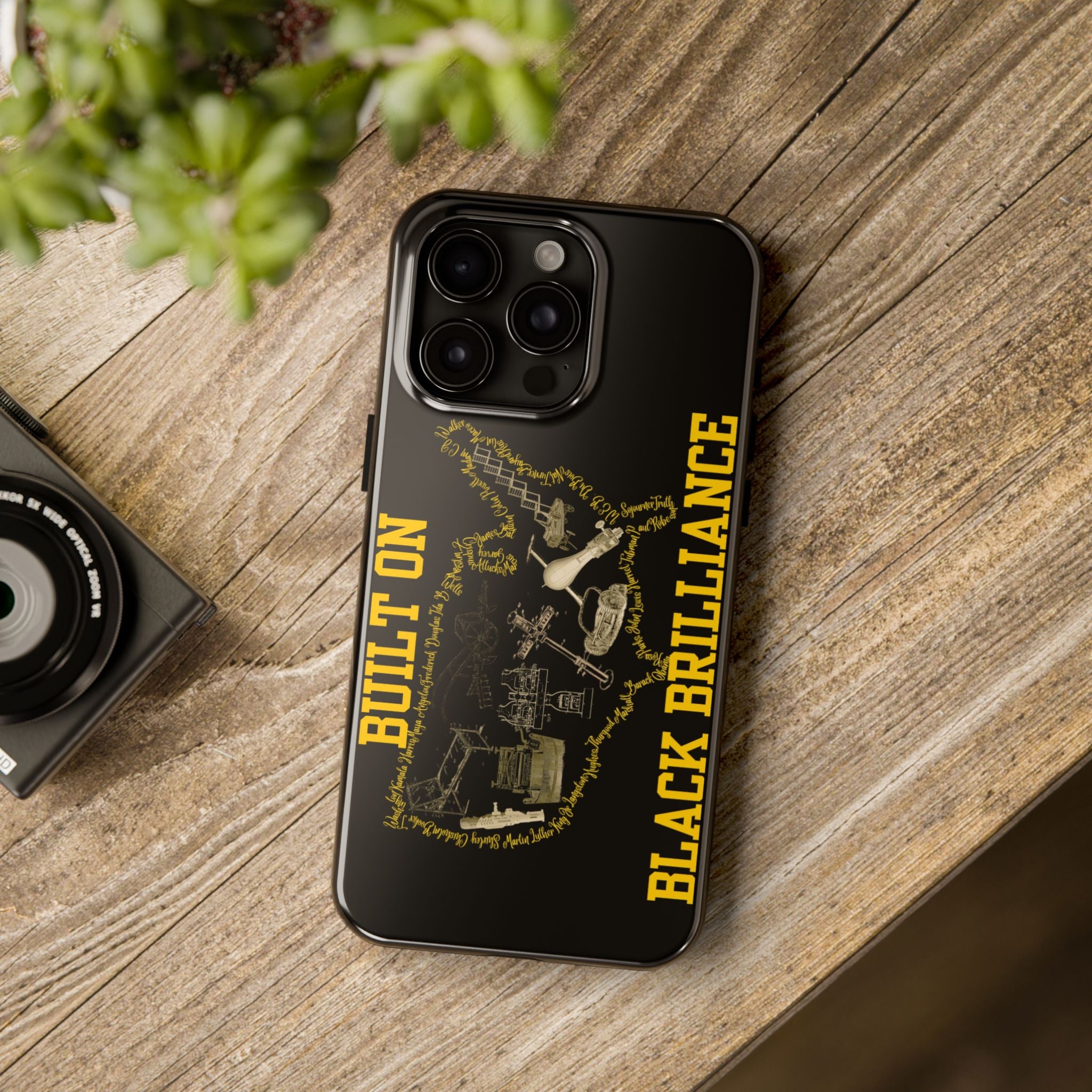 Built on Black Excellence Tough Phone Case – Melanin Magic Power Statement | iPhone & Samsung