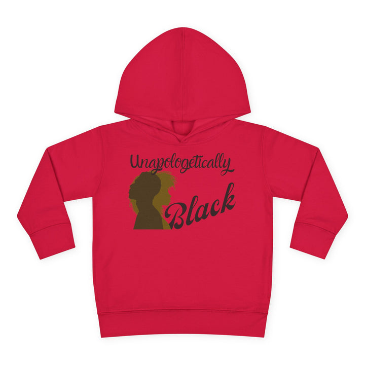 Unapologetically Black toddler hoodie showcasing unity and pride