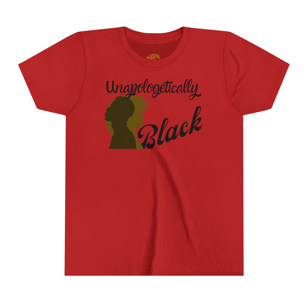 Unapologetically Black youth tee showcasing pride - Empower youths with this bold statement piece for empowerment.