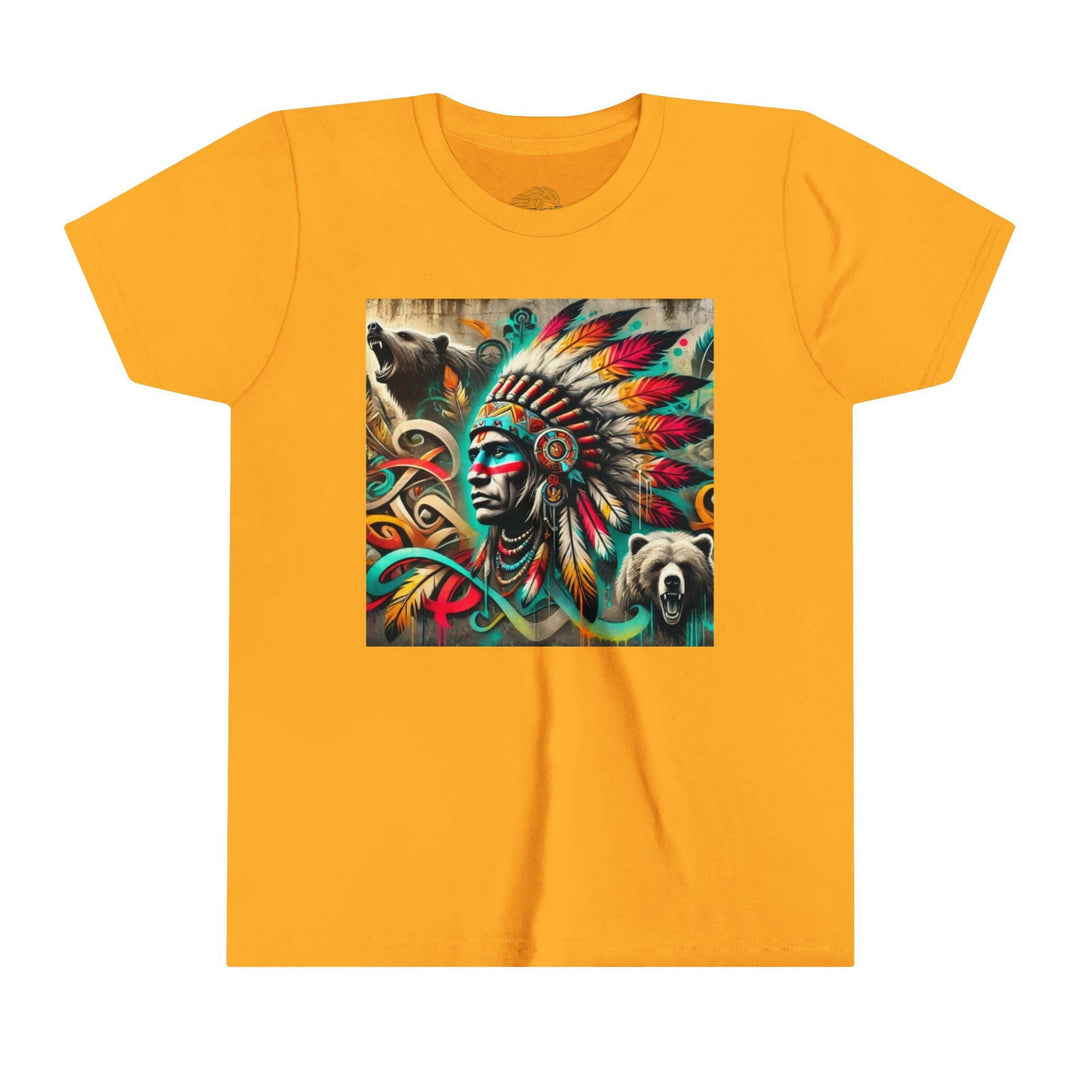 Tribal guardian youth tee featuring traditional design, cultural influence for stylish youths