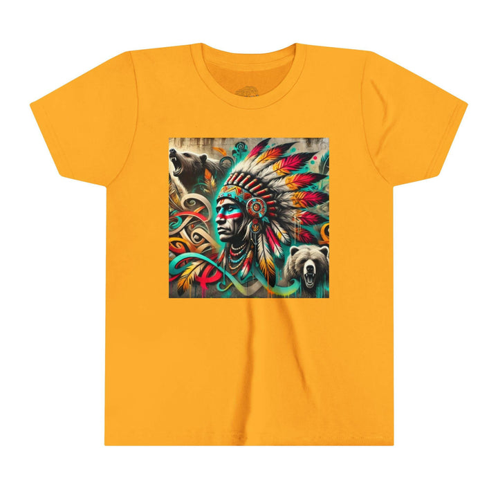 Tribal guardian youth tee featuring traditional design, cultural influence for stylish youths