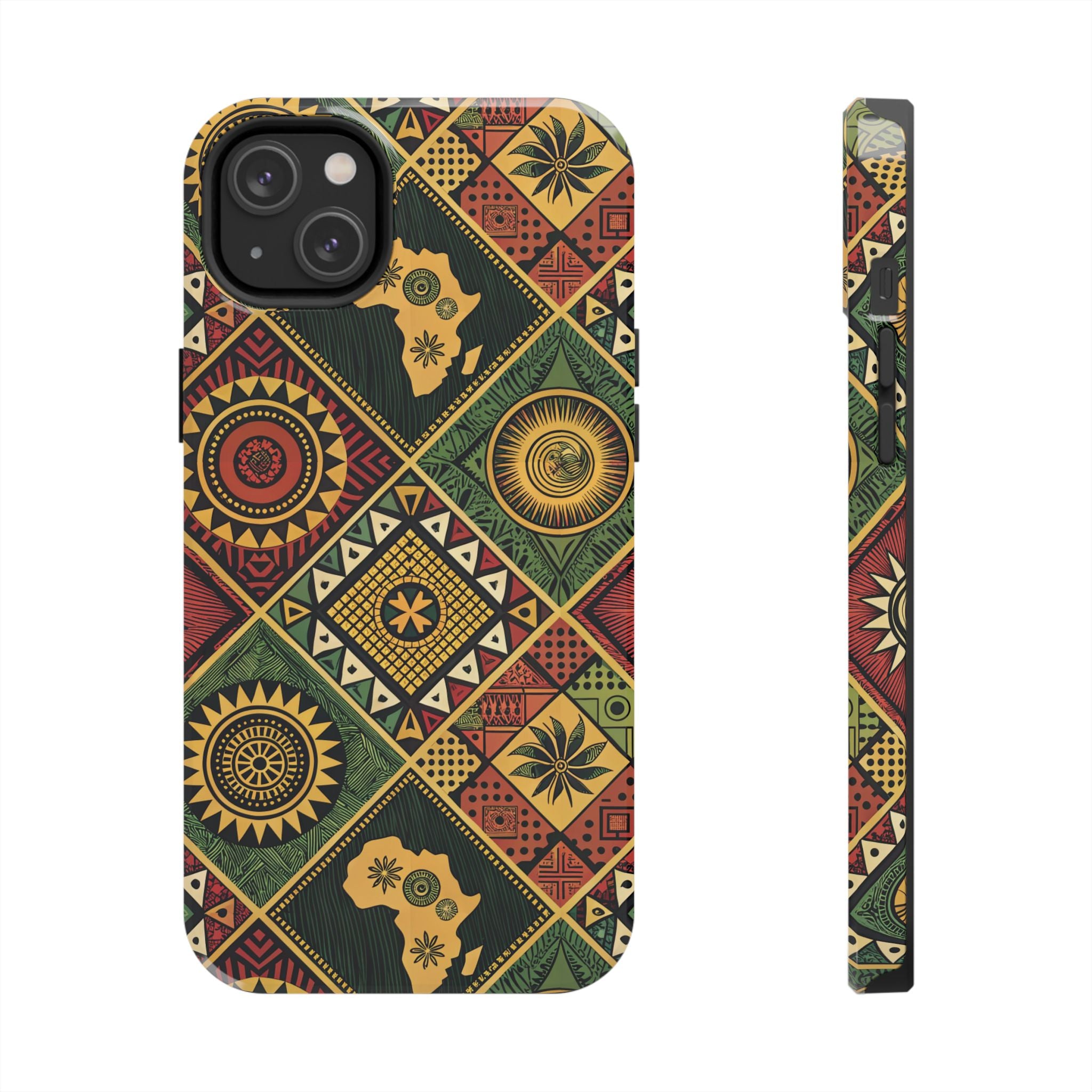 Afrocentric Tribal Pattern Tough Phone Case – African Heritage Style for iPhone & Samsung