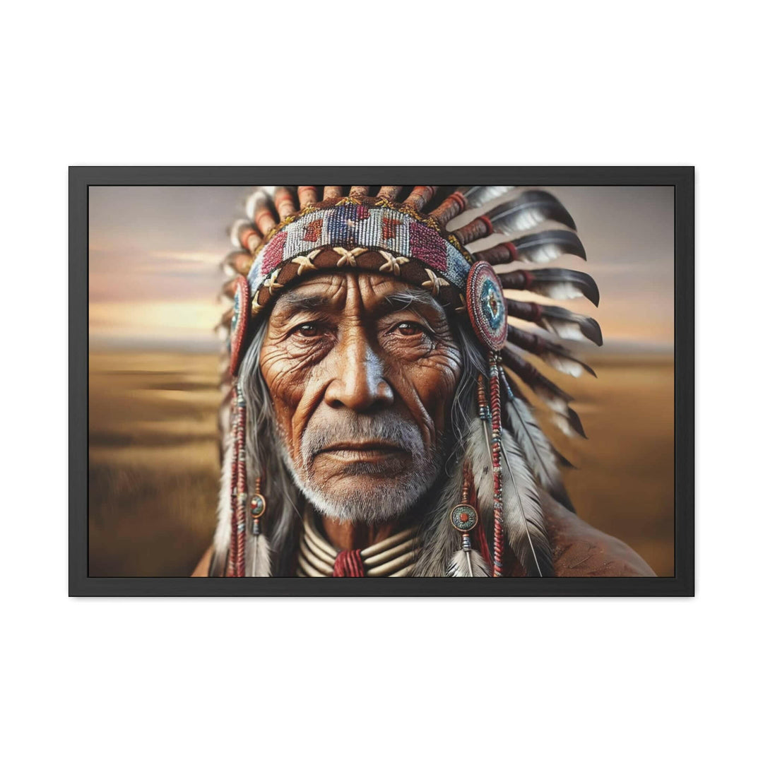 Native American Elder Framed Art.