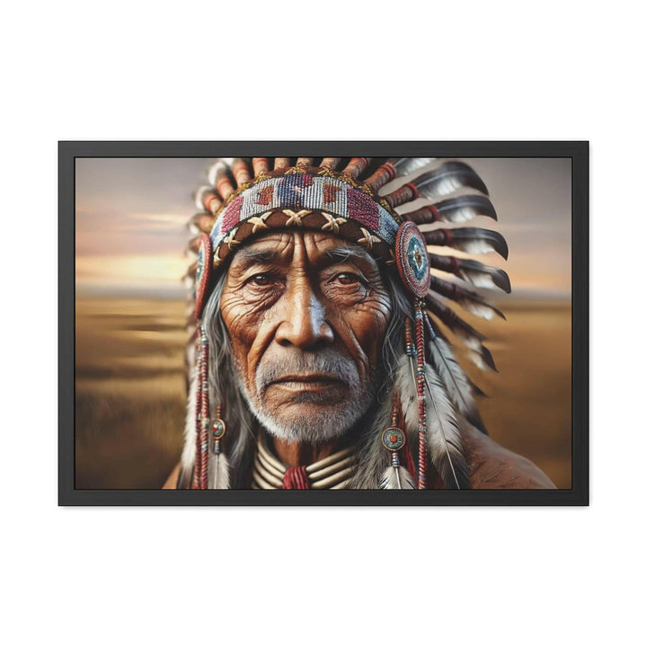 Native American Elder Framed Art.