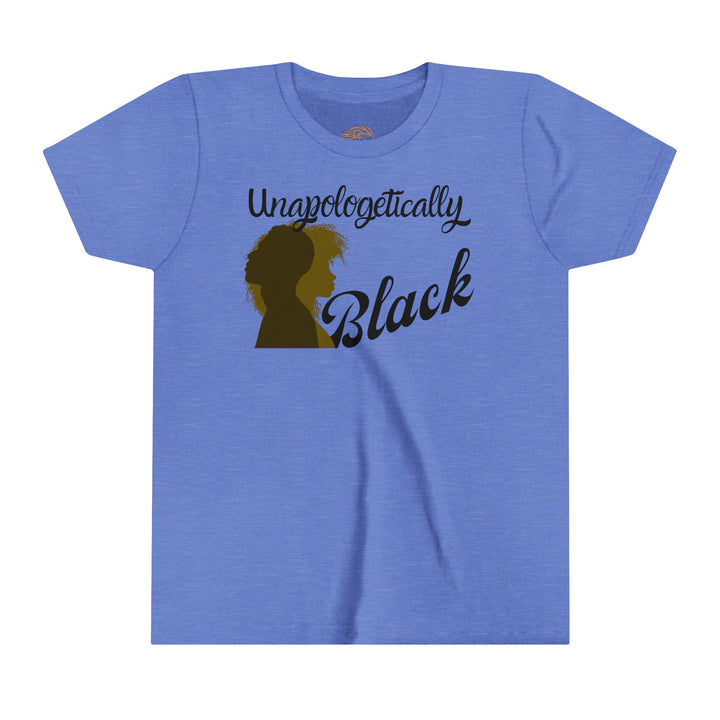 Unapologetically Black youth tee showcasing pride - Empower youths with this bold statement piece for empowerment.