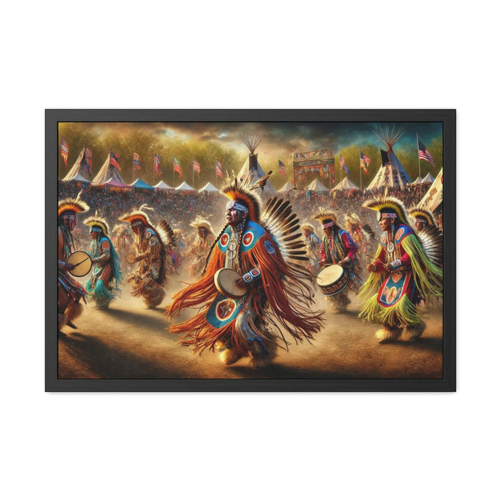 Native American PowWow Framed Art.