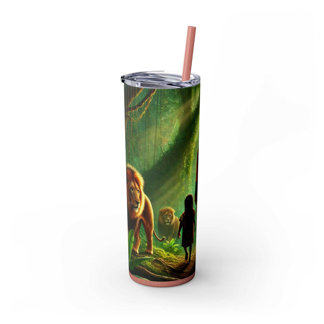 Rasta Lion Pride 20 oz Stainless Steel Tumbler | Cultural Reggae Art | Double Wall Insulated | Durable Travel Mug | Vibrant Lion Design - MKCM Modern Designs