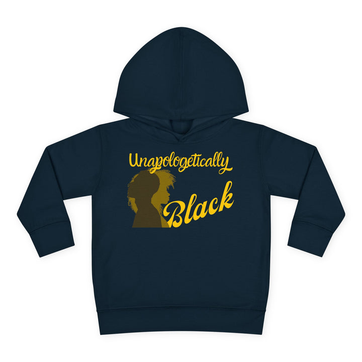 Unapologetically Black toddler hoodie showcasing unity and pride