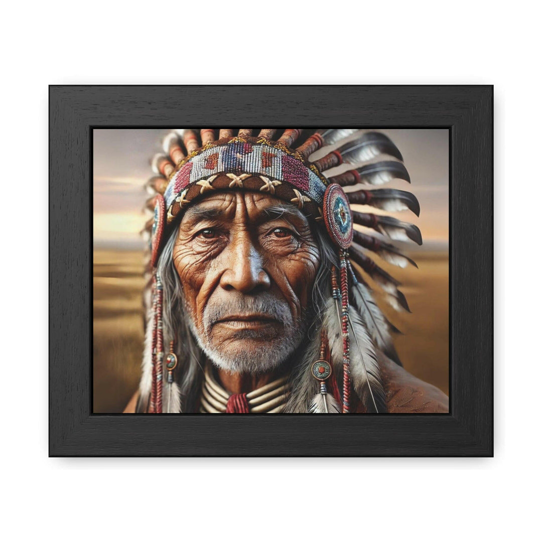 Native American Elder Framed Art.