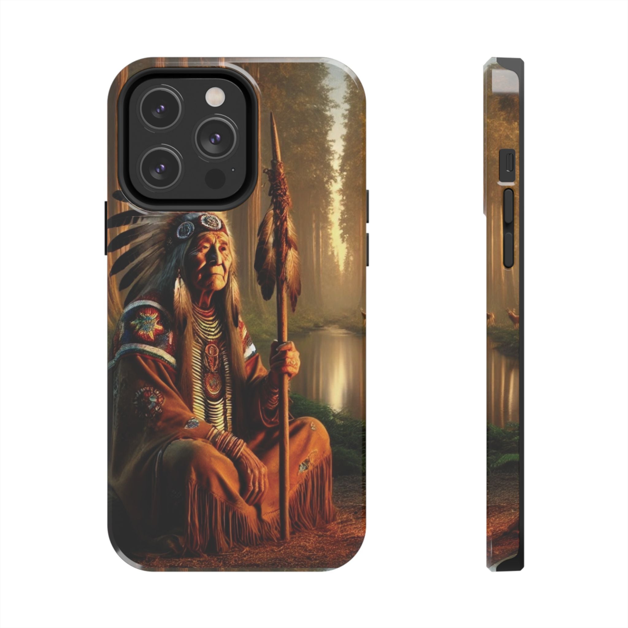Native American Elder Tough Phone Case – Indigenous Warrior Wisdom for iPhone & Samsung