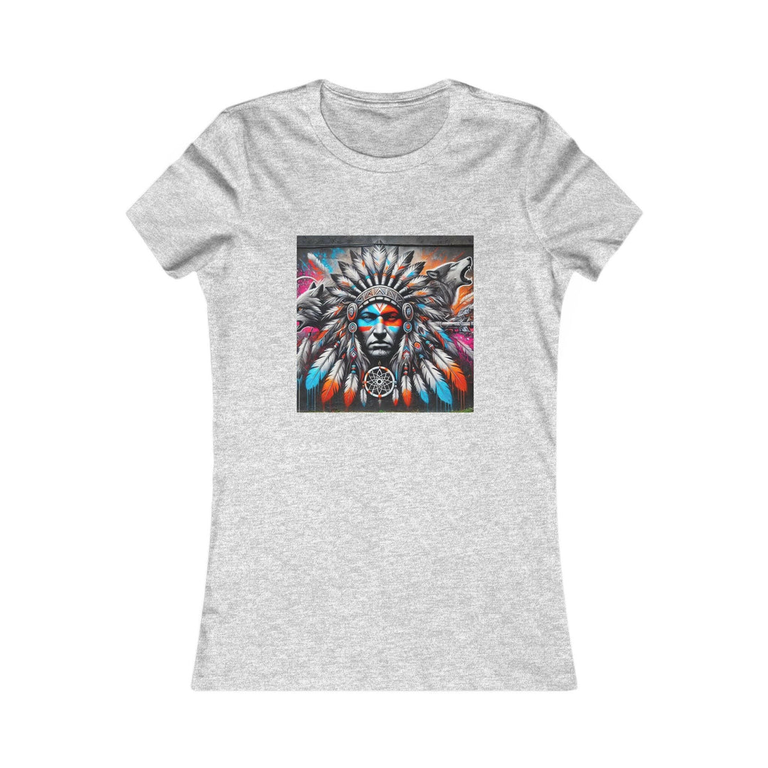 Indigenous women's tee featuring a native dream catcher - trendy, cultural apparel