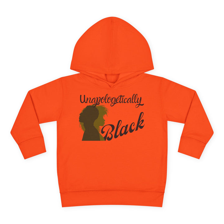 Unapologetically Black toddler hoodie showcasing unity and pride