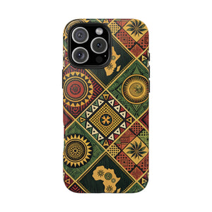 Afrocentric Tribal Pattern Tough Phone Case – African Heritage Style for iPhone & Samsung