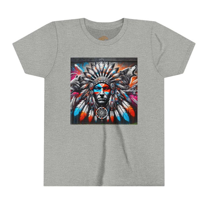 Native warrior in colorful apparel representing resilience and strength - SEO optimized alt tag