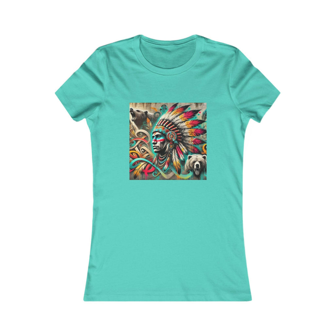 Tribal guardian design on indigenous women's tee for unique style and cultural flair (Keywords: Tribal guardian, indigenous, women's tee)