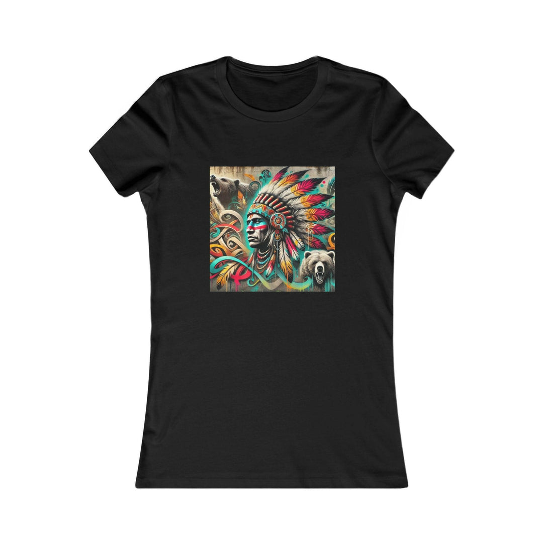 Tribal guardian design on indigenous women's tee for unique style and cultural flair (Keywords: Tribal guardian, indigenous, women's tee)