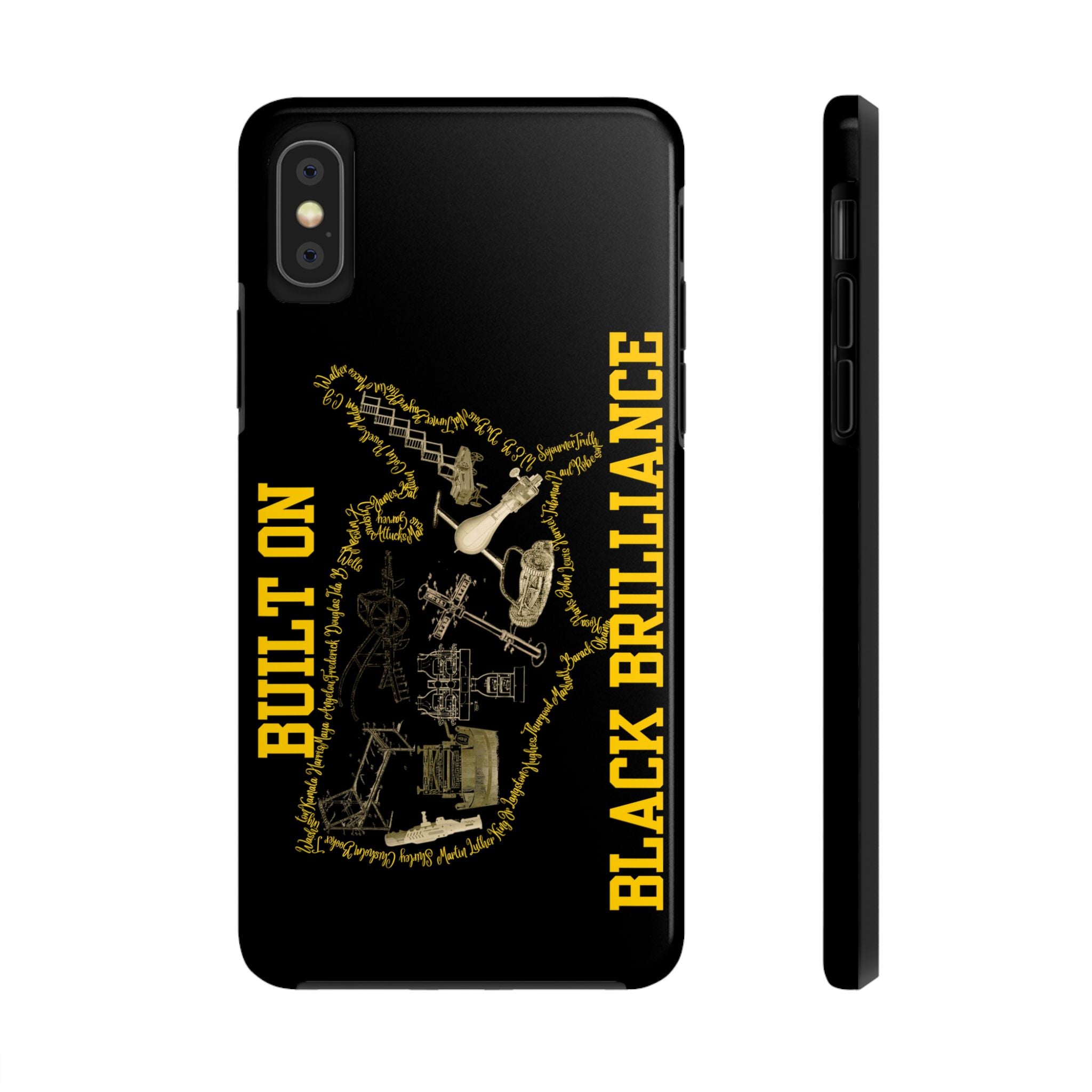 Built on Black Excellence Tough Phone Case – Melanin Magic Power Statement | iPhone & Samsung