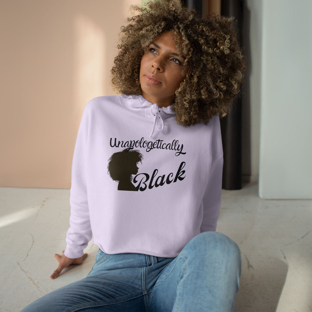 Unapologetically Black Crop Hoodie for bold fashion statement