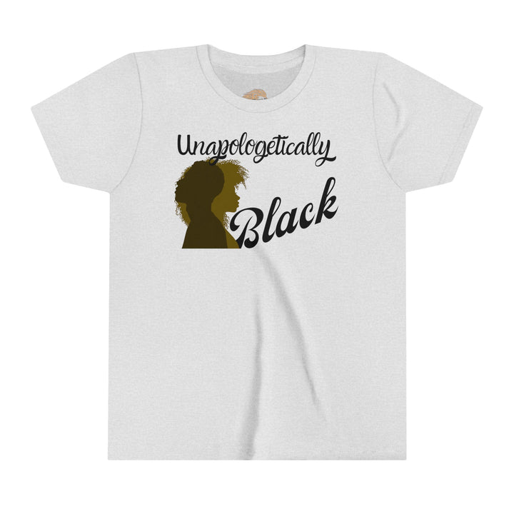 Unapologetically Black youth tee showcasing pride - Empower youths with this bold statement piece for empowerment.