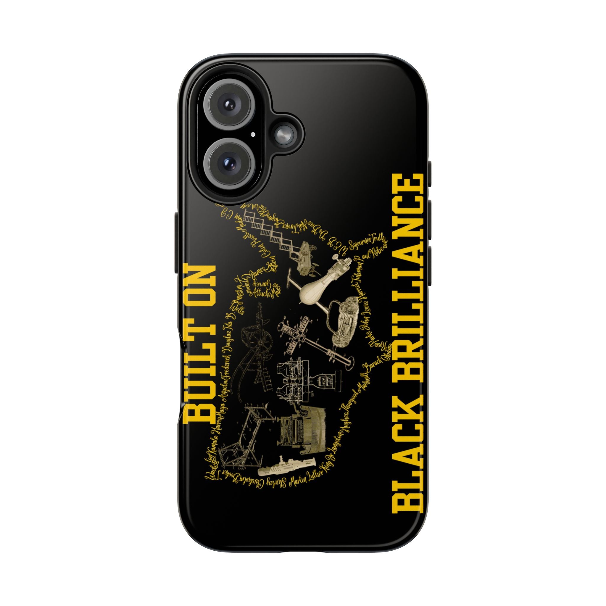 Built on Black Excellence Tough Phone Case – Melanin Magic Power Statement | iPhone & Samsung