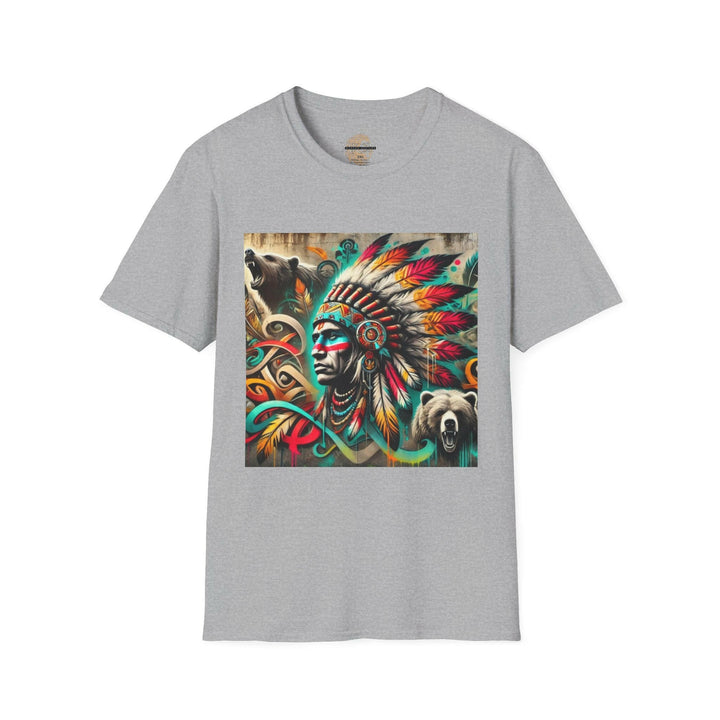 Tribal Guardian T-shirt showcasing Native Pride - SEO optimized ALT tag for online visibility