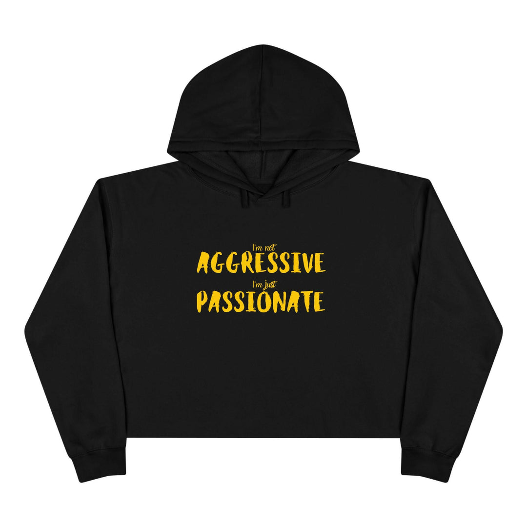 Crop hoodie showcasing Black culture and power statement, perfect for those who are not aggressive but just passionate.