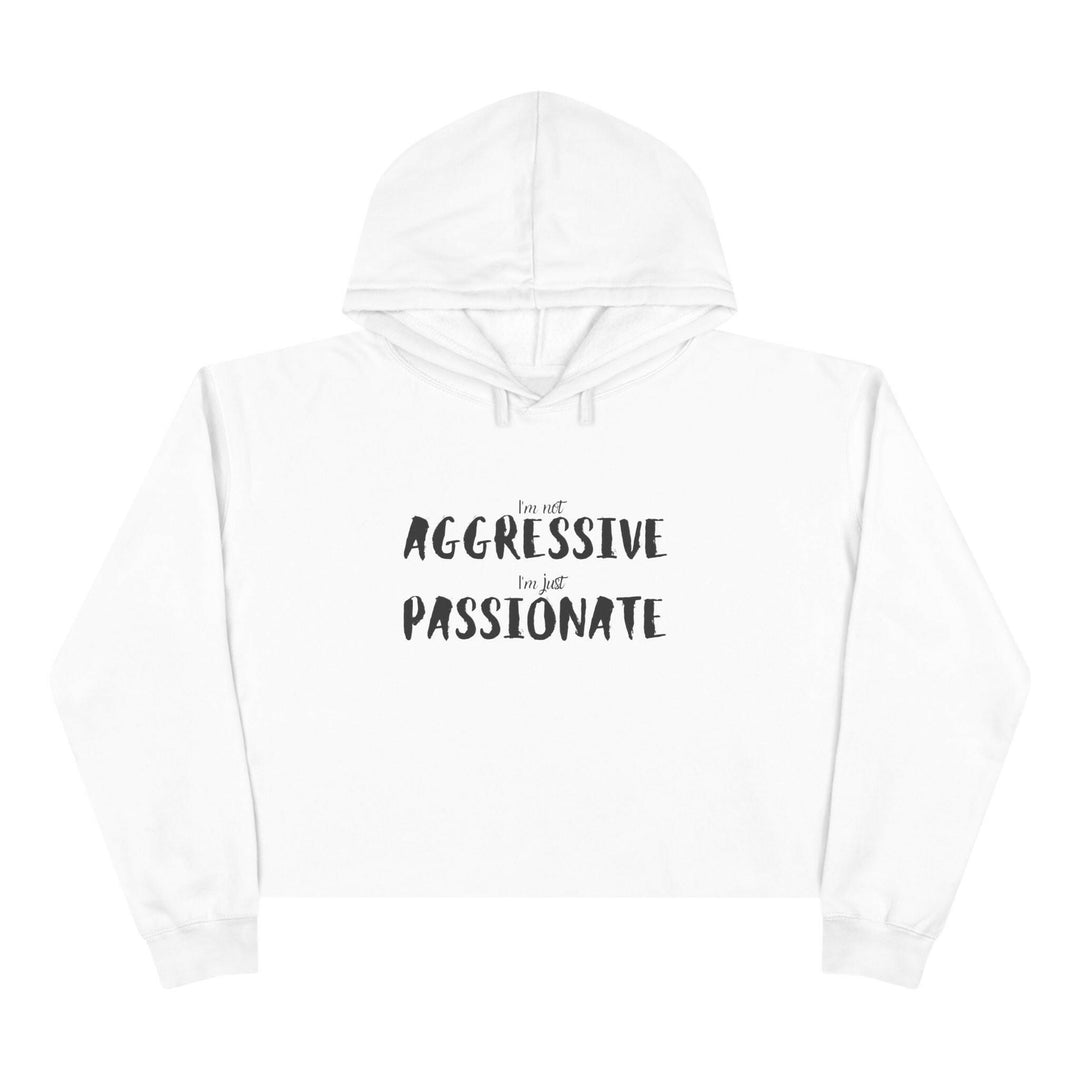 Crop hoodie showcasing Black culture and power statement, perfect for those who are not aggressive but just passionate.