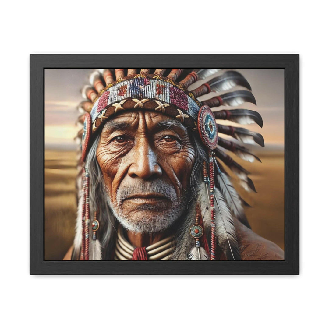 Native American Elder Framed Art.