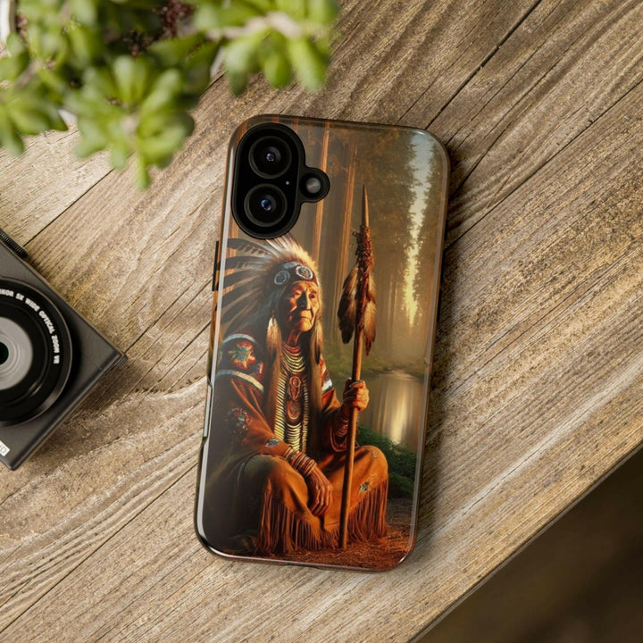 Native Wisdom Tough Phone Case - Samsung, iPhone & Google Pixel, Indigenous Elder Art, Tribal Spirituality, Durable Protective Cover - MKCM Modern Designs