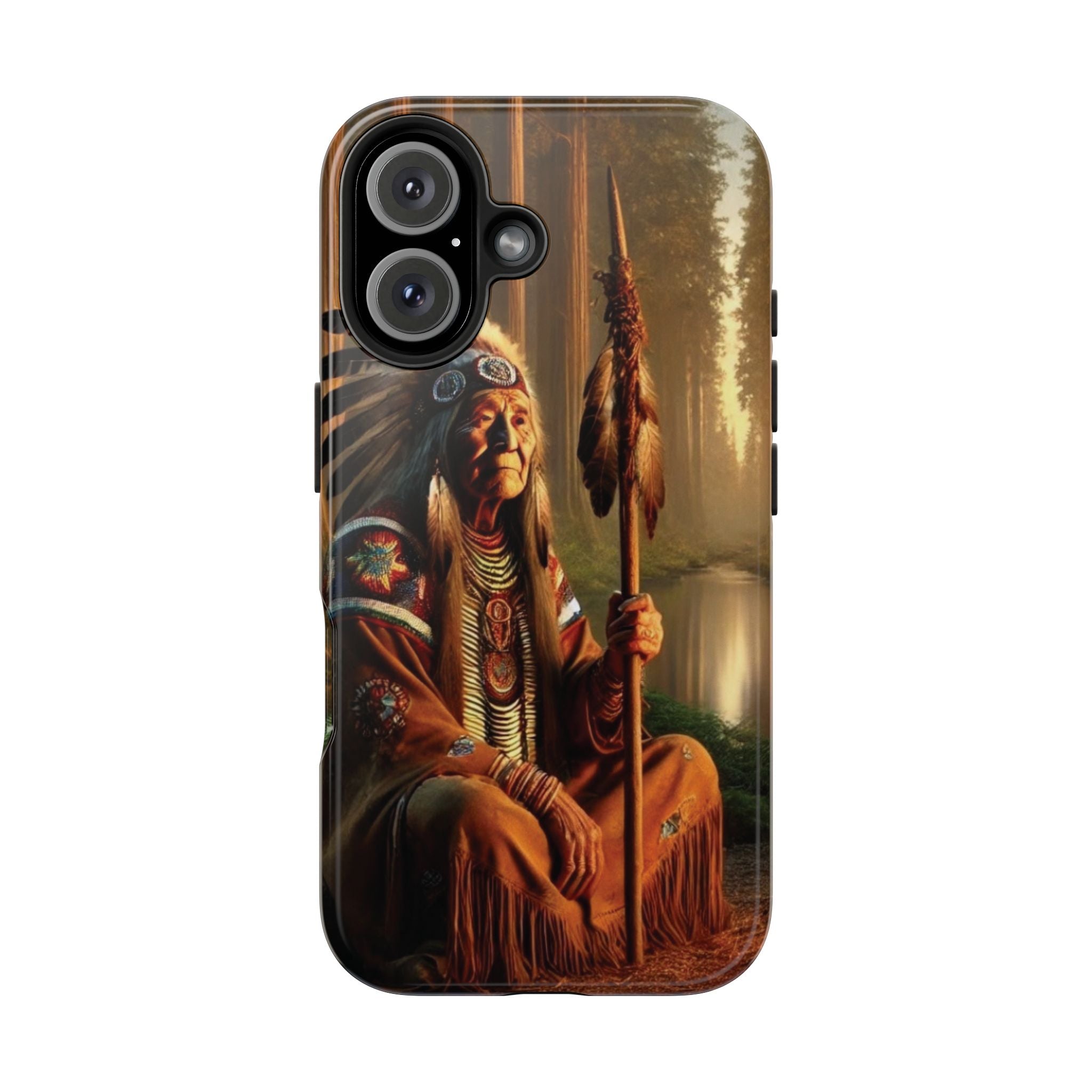 Native American Elder Tough Phone Case – Indigenous Warrior Wisdom for iPhone & Samsung