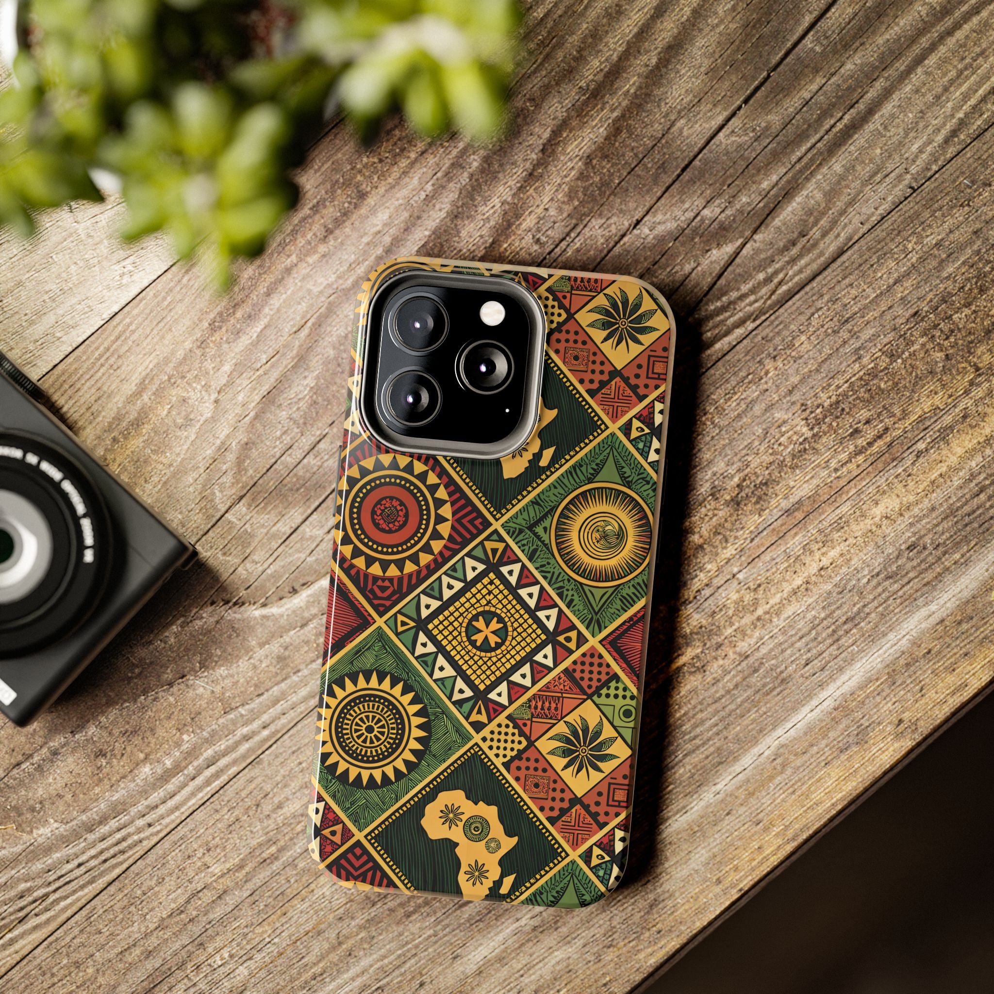 Afrocentric Tribal Pattern Tough Phone Case – African Heritage Style for iPhone & Samsung