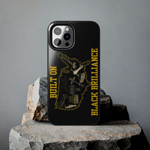 Built on Black Excellence Tough Phone Case – Melanin Magic Power Statement | iPhone & Samsung