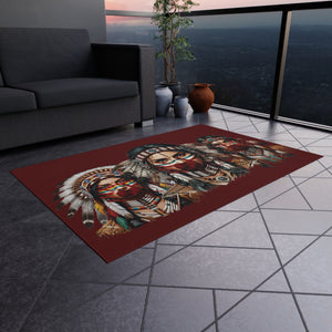 MMIW Awareness Rug – Native American Red Handprint Rug for Justice and Remembrance