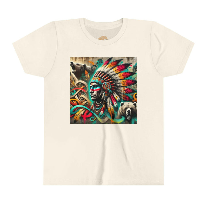 Tribal guardian youth tee featuring traditional design, cultural influence for stylish youths